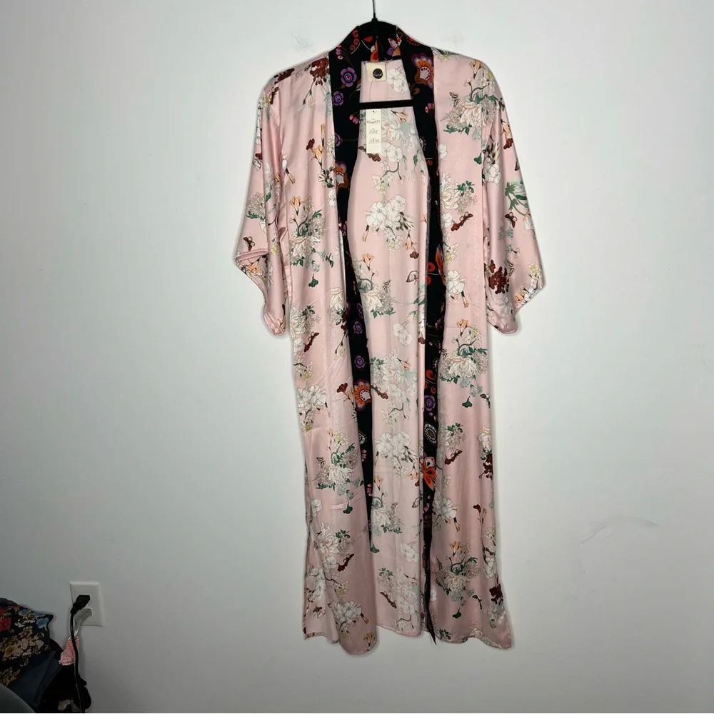 Anthropologie Floreat Floral Azalea Kimono Robe - Picture 10 of 12